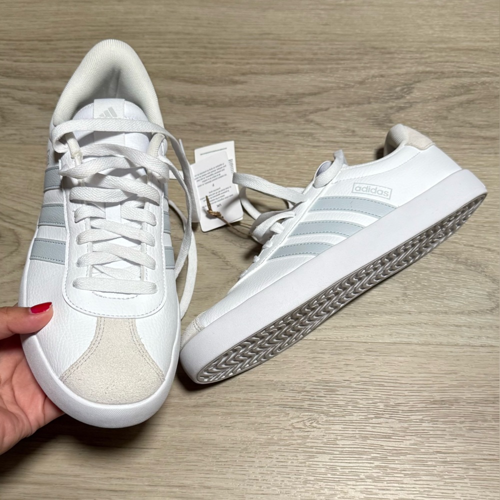 Adidas White and Light Gray Casual Shoes - Picture 2 of 7